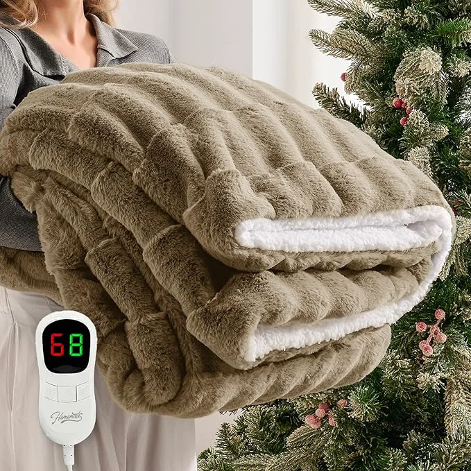 Official Homemate Electric Heated Throw Blanket First-Class