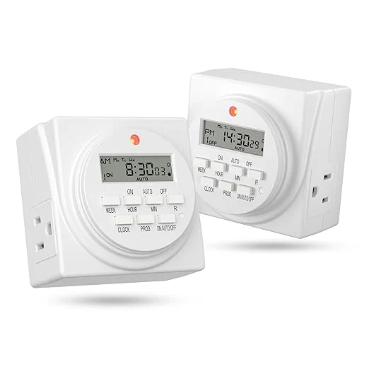 Traditional BN-LINK Indoor Digital Timer Outlet Dual Outlet 7 Day Programmable Light Switch Exclusive