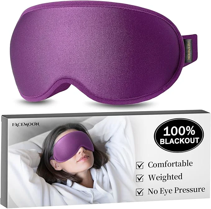 Professional Blackout Eye Mask for Deep Sleep 3D Weighted Sleep Mask for Women Zero Functional