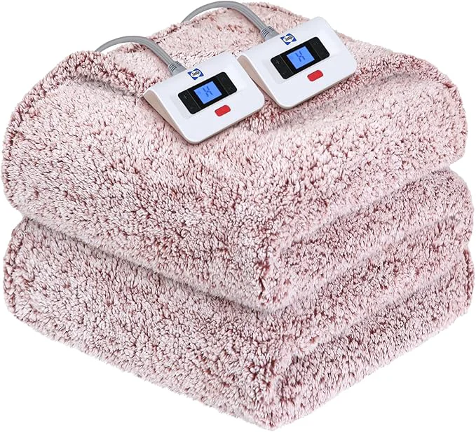 Contemporary Sealy Electric Blanket Queen Size Dual Control Soft Sherpa Heated Blanket Specialty