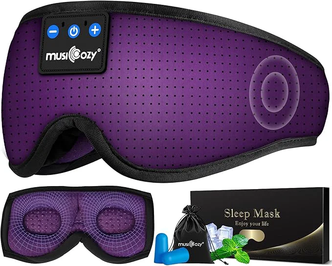 Relaxed MUSICOZY 3D Sleep Headphones Mask Sleeping Headphones Innovative