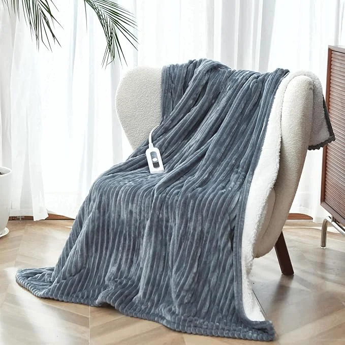 Easy-to-Use SNUGSUN Heated Blanket Throw Size Soft and Cozy Electric Heating Blanket Consistent