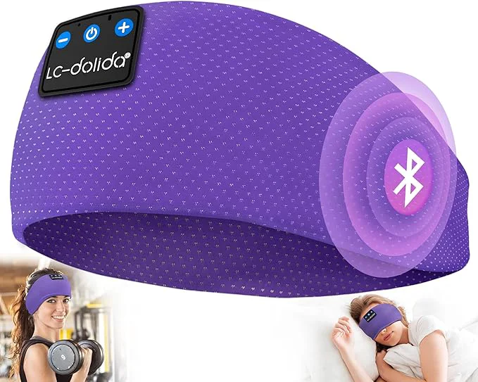 Premium LC-dolida Sleep Headphones Bluetooth 5.4 Headband Headphones Earphones Wireless Responsible
