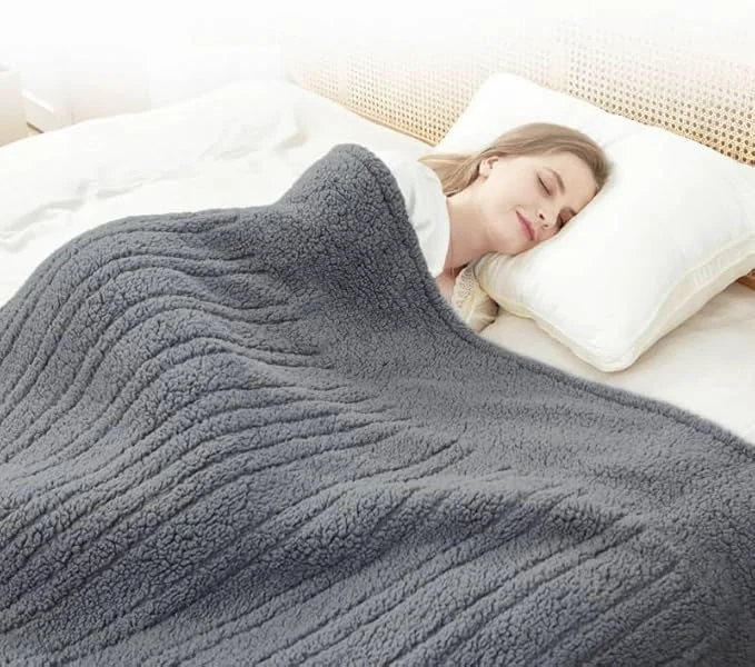 Convenient SNUGSUN Heated Queen Blanket Double Sided Sherpa Soft Heating Electric Blanket Optimized