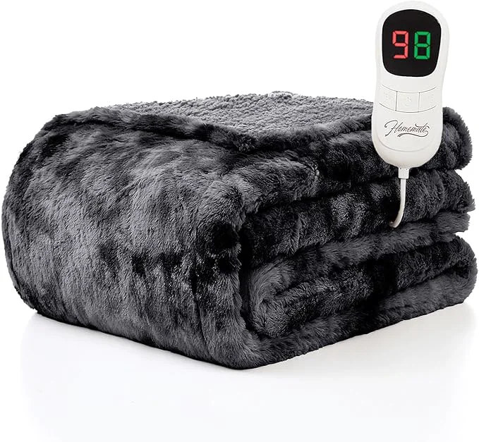Easy-to-Use Homemate Electric Heated Blanket Full Size Smooth