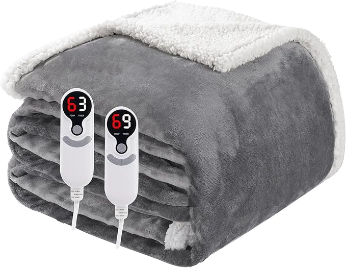 High-Grade Electric Heated Blanket Queen Size 84 x90 Soft Flannel Top-Quality