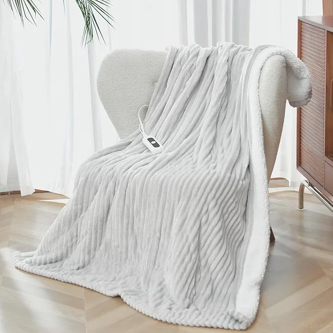Easy-to-Use SNUGSUN Heated Blanket Throw Size Soft and Cozy Electric Heating Blanket Premium Material