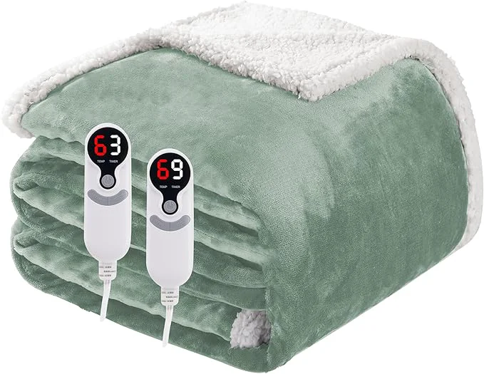 Trendy Electric Heated Blanket Queen Size 84 x90 Soft Flannel Innovative