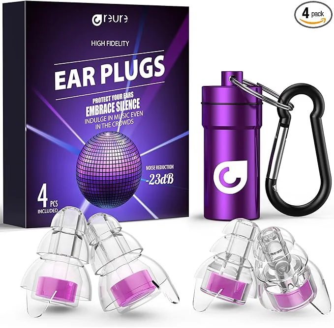Exceptional Reure High Fidelity Concert Ear Plugs Noise Cancelling Silicone Ear Plugs 2 Efficient