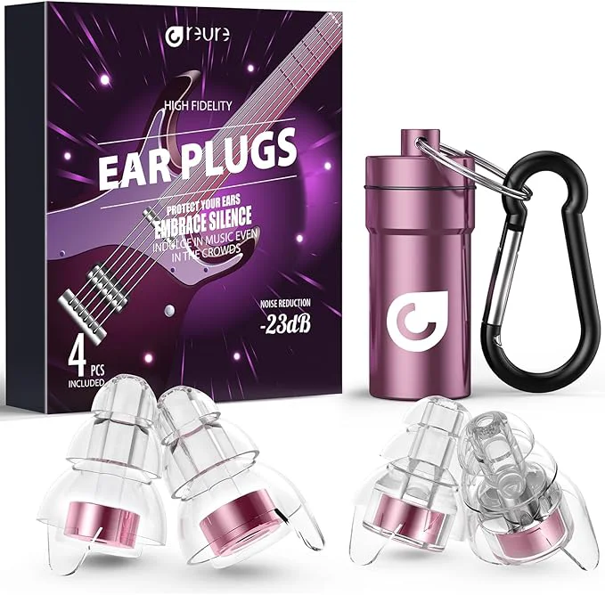 High-End Reure High Fidelity Concert Ear Plugs Noise Cancelling Silicone Ear Plugs 2 Green