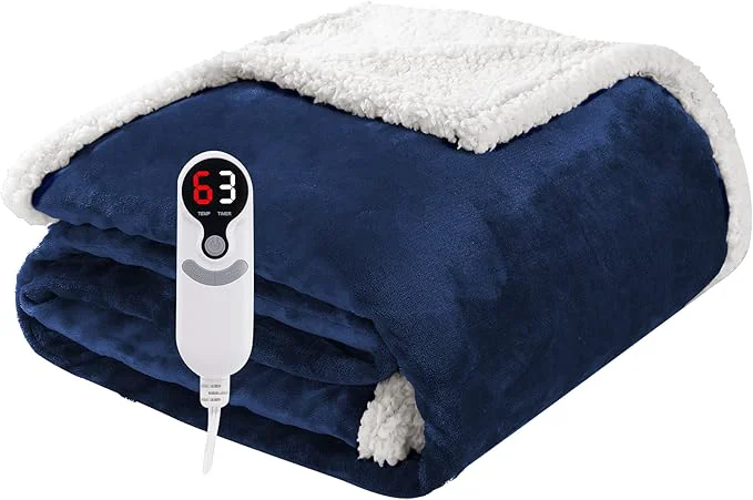 High-Quality Electric Heated Blanket Throw Size 50 x60 Soft Flannel Sustainable
