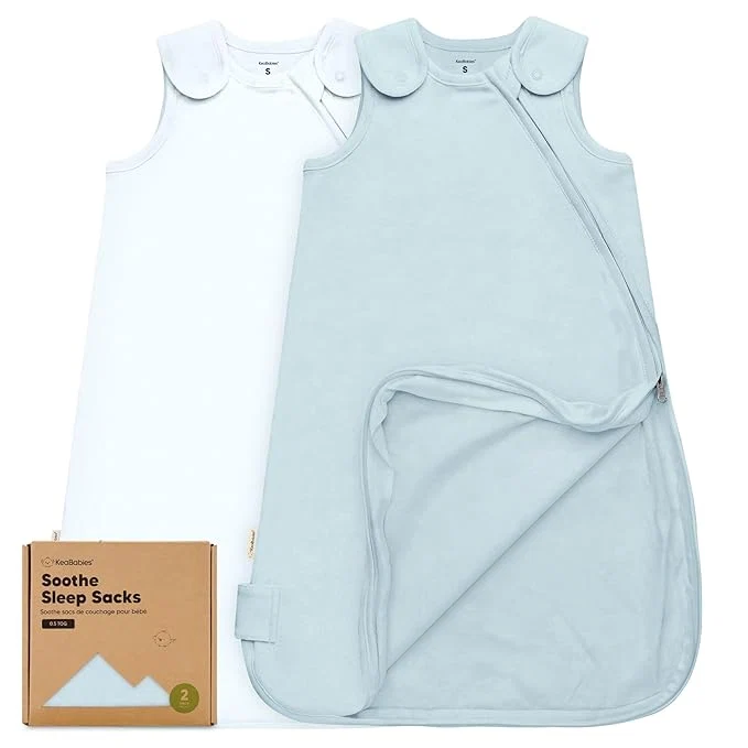 Advanced 2-Pack Organic Baby Sleep Sacks Cotton Reusable