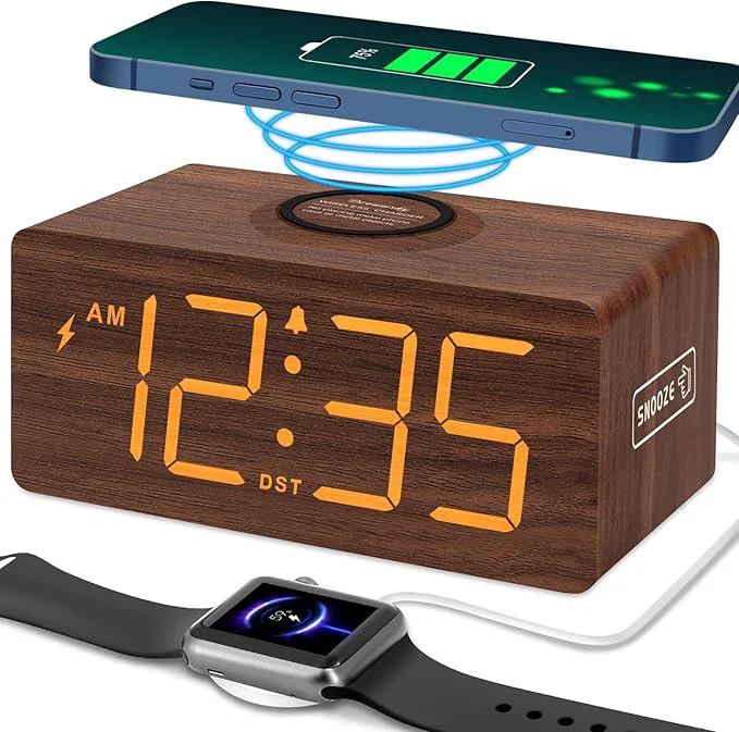 Quality DreamSky Wooden Digital Alarm Clock Modern