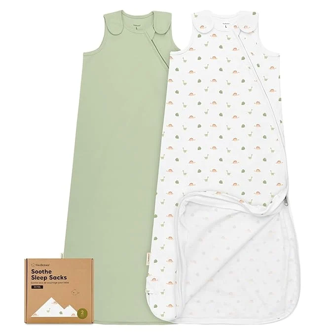 Functional 2-Pack Organic Baby Sleep Sacks Cotton