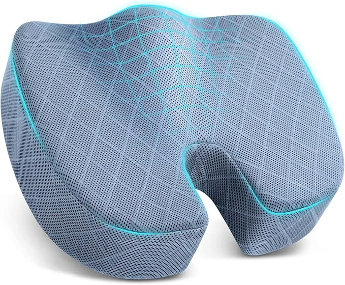 Unique TushGuard Office Car Seat Cushion Non-Slip Sciatica Back Coccyx Tailbone Premium Material
