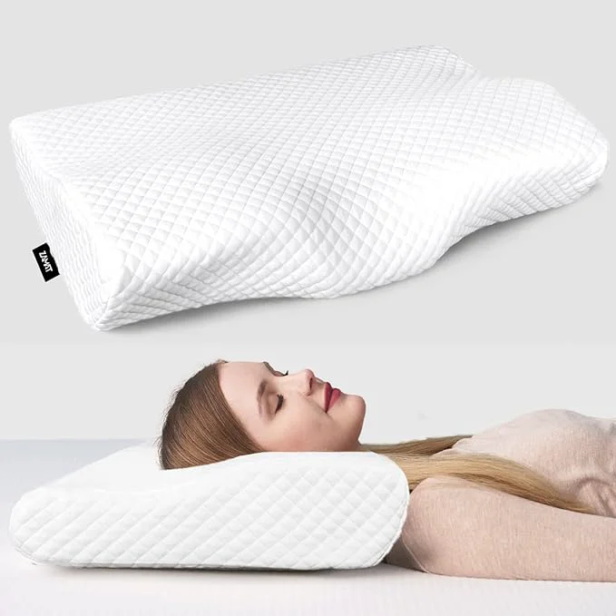 Expertly Made ZAMAT Memory Foam Pillow for Neck Pain Relief Adjustable Orthopedic Ergonomic Smooth