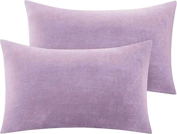World-Class BEDELITE Flannel King Size Pillow Cases Set of 2 Super Soft Fleece Pillowcases Advanced