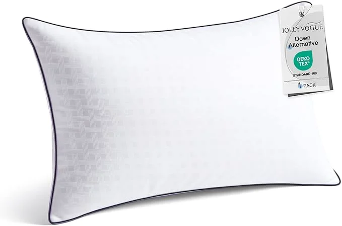 User-Friendly JOLLYVOGUE Standard Size Bed Pillow 1-Pack Single Pillow Reusable