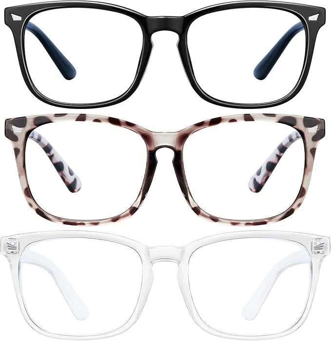 Official hunsquer Blue Light Glasses for Woman Men Computer Blue Light Glasses Smooth