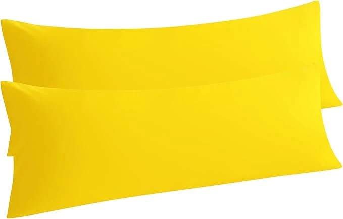 Exclusive NTBAY Body Pillow Cases Set 2 Pack Brushed Microfiber 20×54 Inches Stain Certified