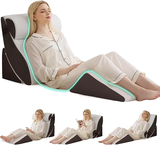 Specialty 4PCS Wedge Pillow Set for After Surgery Orthopedic Bed Wedge Pillow for Back Superior