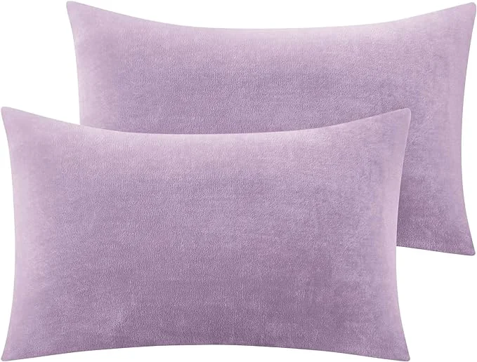 Environmentally Friendly BEDELITE Flannel Pillowcases Standard Set of 2 Super Soft Fleece Pillow Case Fine Crafted