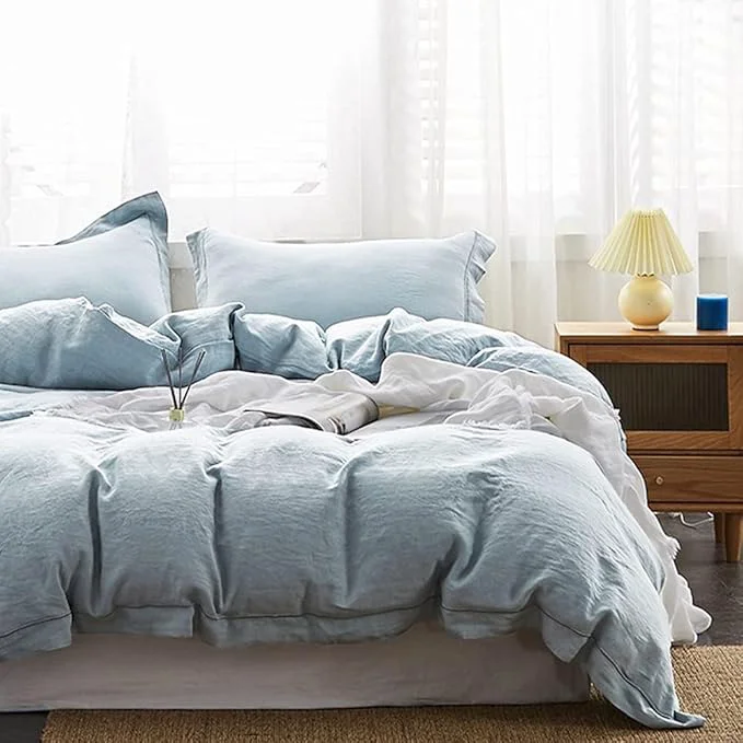Optimized Simple Opulence Washed Linen Duvet Cover Trendy