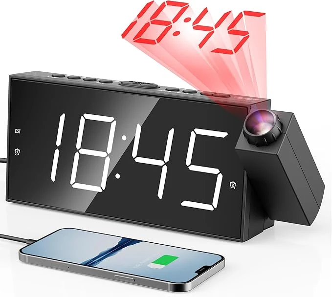 Soft Mesqool Digital Projector Alarm Clocks Relaxed