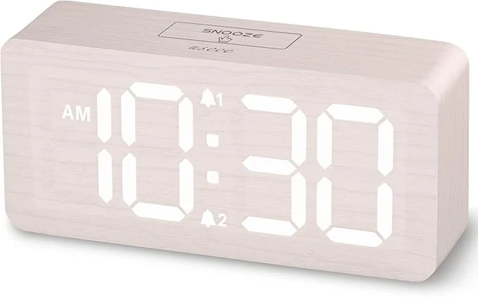 High-End uscce Wooden Digital Alarm Clocks Modern