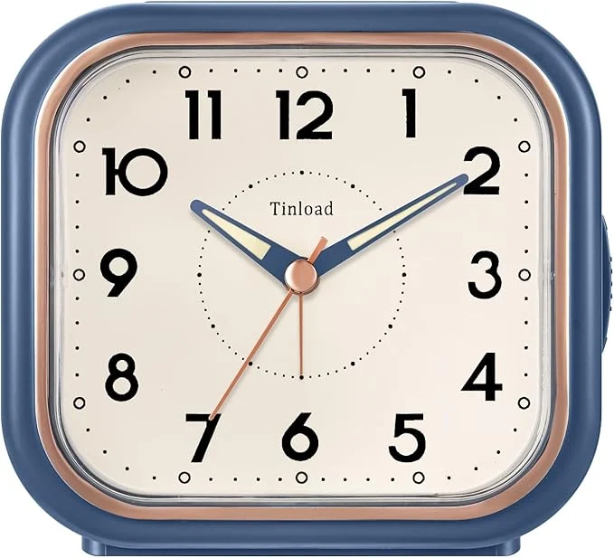 Original Tinload 4.3 Vintage Retro Analog Alarm Clock Super Silent Non Ticking Clock High-End