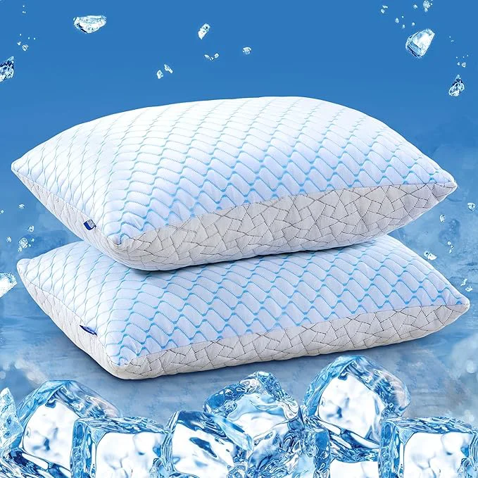 Proven puredown® Pillows Standard Size Set of 2 Shredded Memory Foam Pillows High-Quality