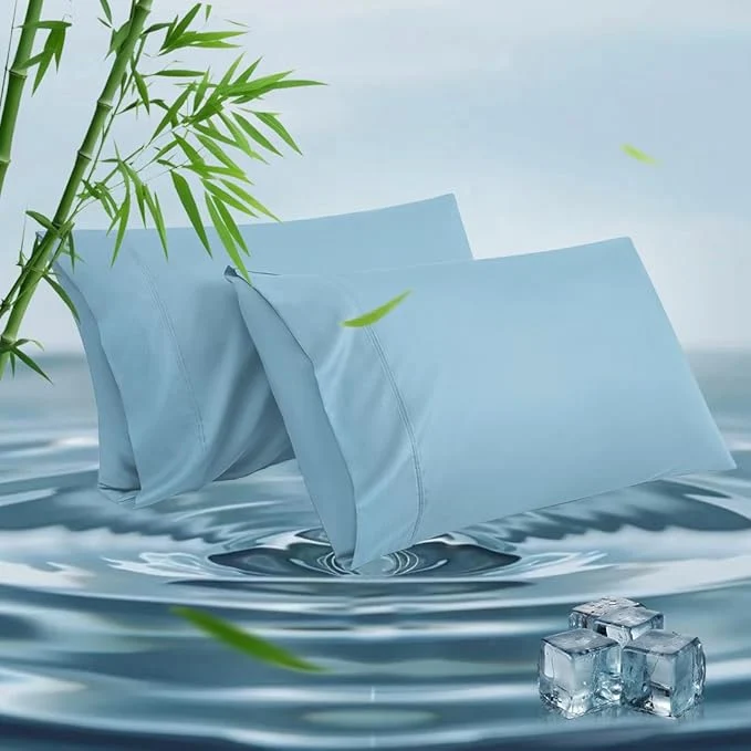 Exclusive Queen Pillowcases Cooling Viscose from Bamboo Pillow Covers Environmentally Friendly