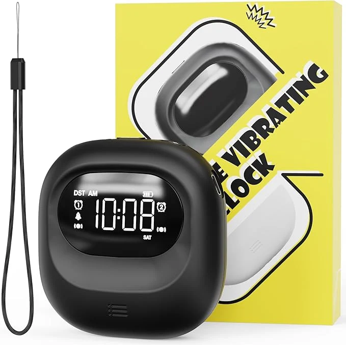 Sustainable ROCAM Rechargeable Vibrating Alarm Clock Bed Shaker 3000mAh Portable Travel Convenient