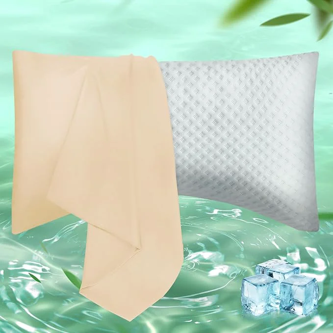 Selected Curved Pillow Case King Size Side Sleeper Pillow Cases Cover Cooling Rayon Crafted