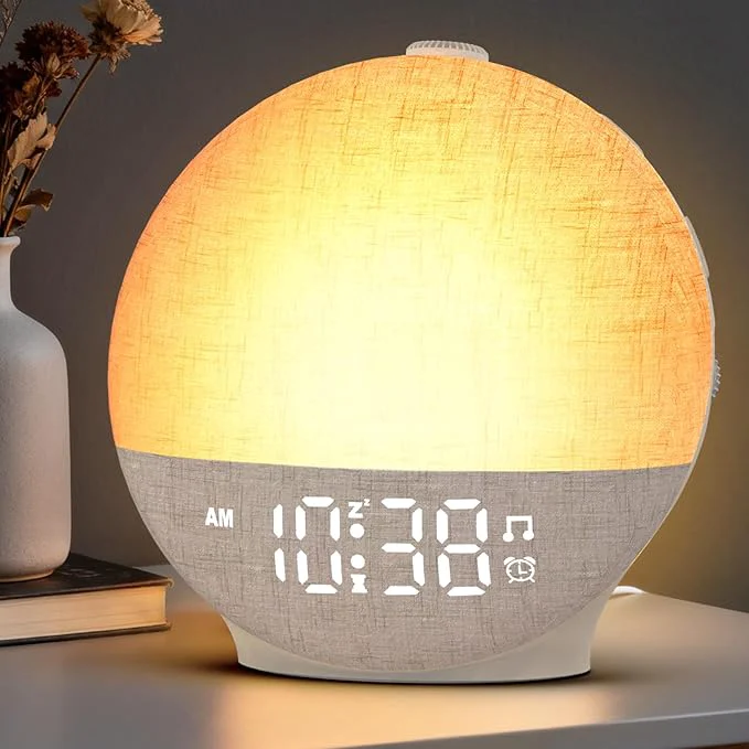 Quality Sunrise Alarm Clock White Noise Machine Sunset Simulation 30 Soothing Sounds Fine Crafted