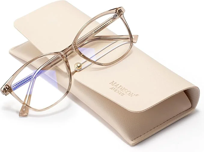 Reusable Madison Avenue Blue Light Blocking Glasses Anti Eyestrain UV Glare Blue Light Premium