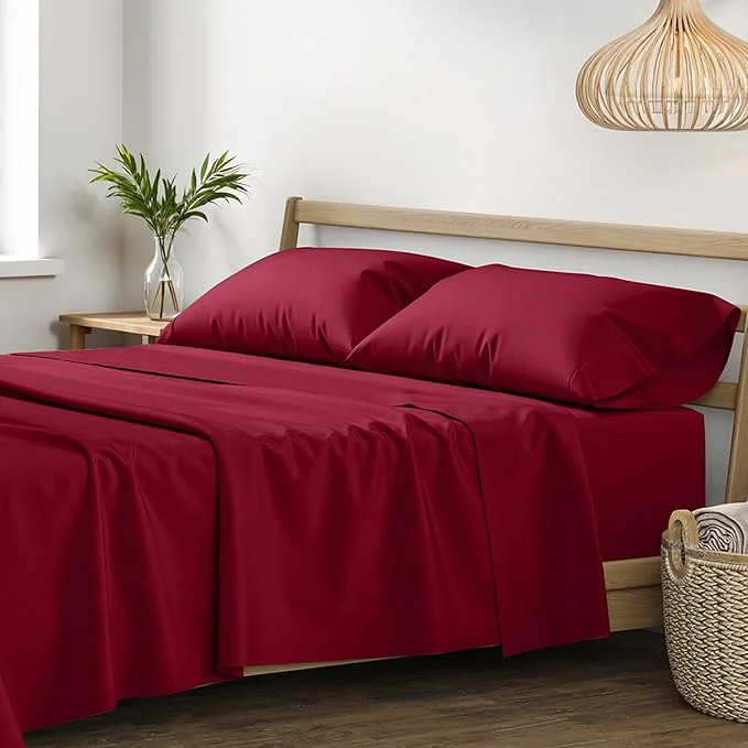 Specialty XOOX Linen Egyptian Cotton Sheets King Size Soft