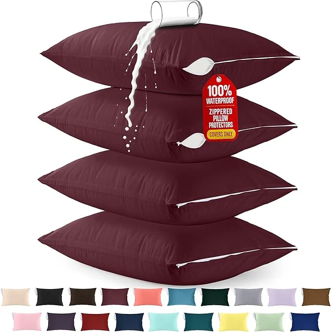 Lightweight Utopia Bedding Premium Waterproof Pillow Protectors Functional
