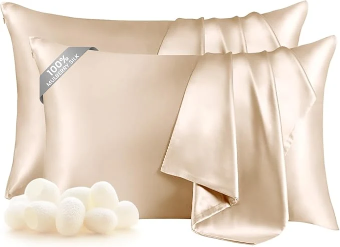 Solid THXSILK Set of 2 Mulberry Silk Pillowcases Original