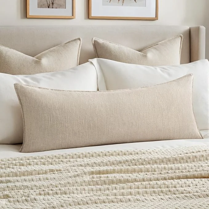 First-Class MIULEE Decorative Long Lumbar Throw Pillow Cover Sophisticated