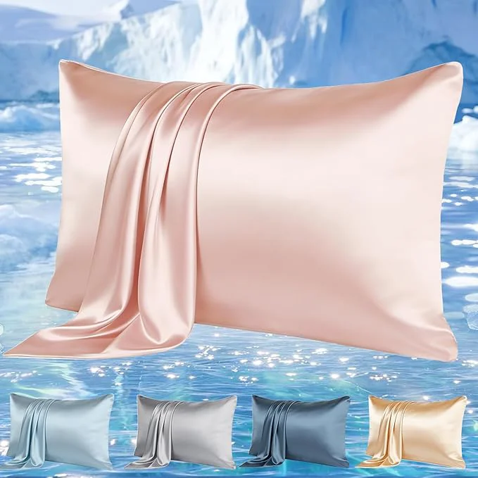 Artisan Cooling Pillowcases Set of 2 for Hot Sleeper Night Sweats Beauty Sleep Reduces Optimized