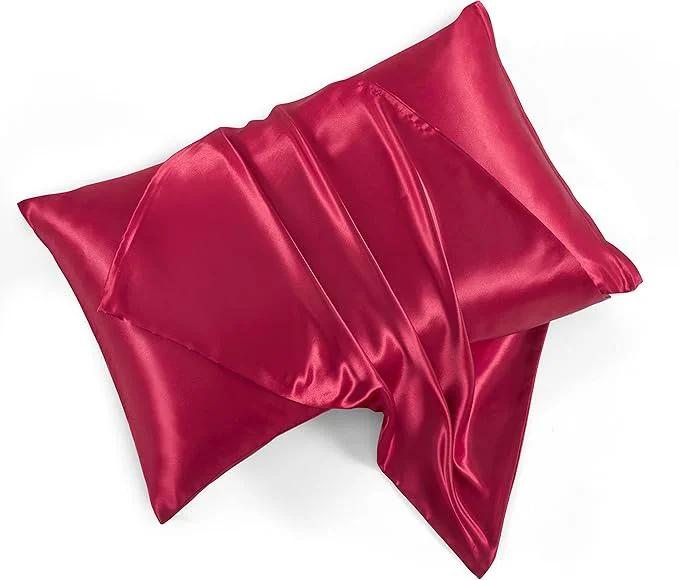 Recyclable Satin Pillowcases with Zipper （20×30） Queen Size Pillowcases Set of 2 Enhanced