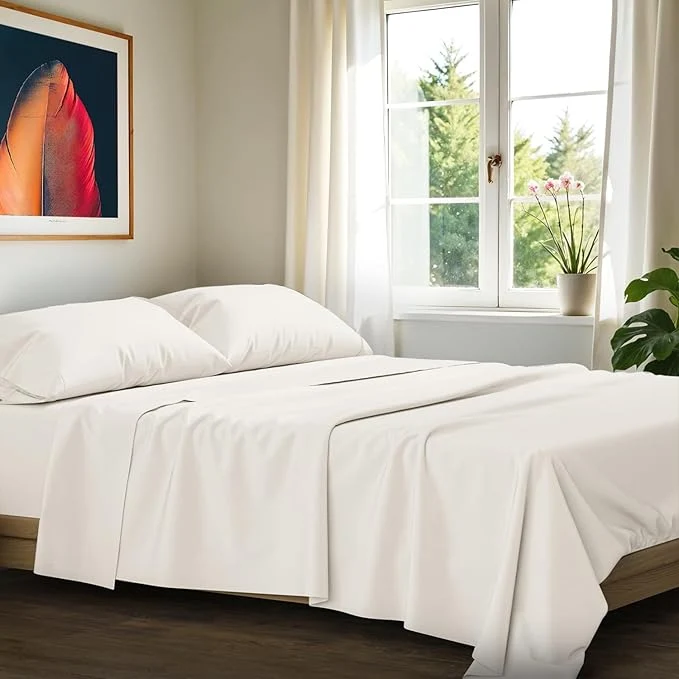 Smooth Egyptian Cotton Queen Size Sheets Set Specialty