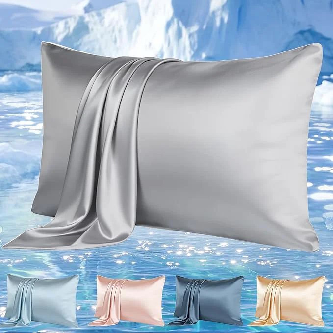 Exceptional Cooling Pillowcases Set of 2 for Hot Sleeper Night Sweats Beauty Sleep Reduces Casual