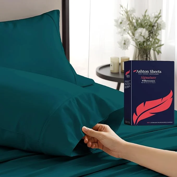 Trusted Egyptian Cotton Pillow Cases King Size Set of 2 Official