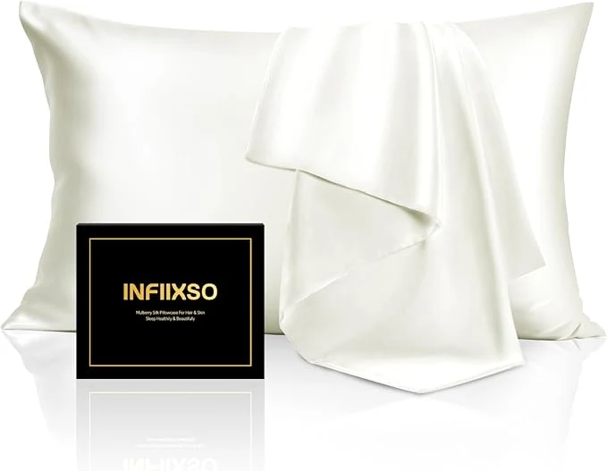 Exclusive INFIIXSO Mulberry Silk Pillow Case King Size Silk Pillowcase Durable