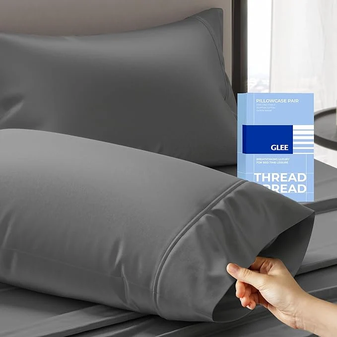 Practical Thread Spread Cotton Pillow Cases Queen Size Set of 2 Modern