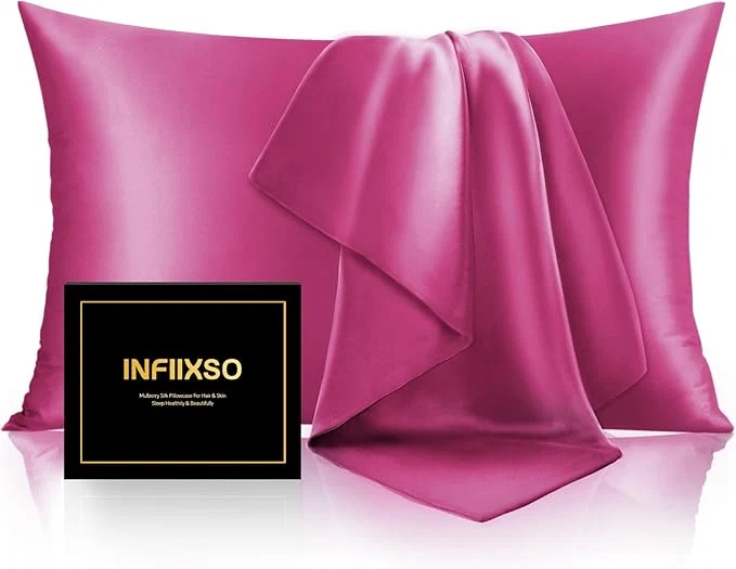 Exceptional INFIIXSO Mulberry Silk Pillow Cases King Size Set of 2 Silk Pillowcase Unique