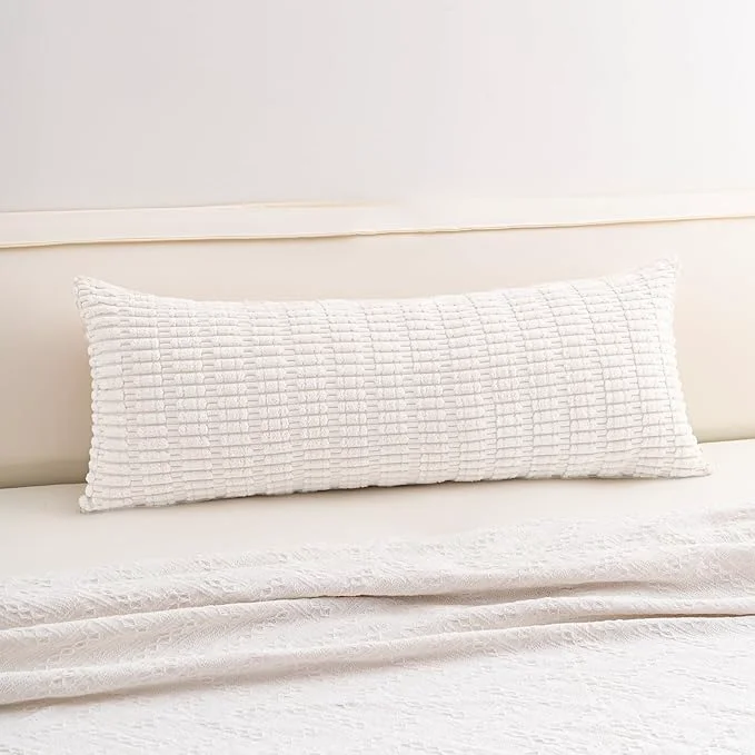 Sustainable Aegero Corduroy Decorative Throw Pillow Covers 14×36 InchSoft Striped Pillow Official