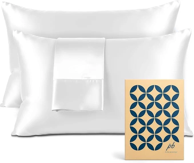 World-Class Pure Bedding Satin Pillowcase 2 Pack Functional